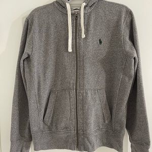 Polo Ralph Lauren Gray Zip Hoodie (Medium)